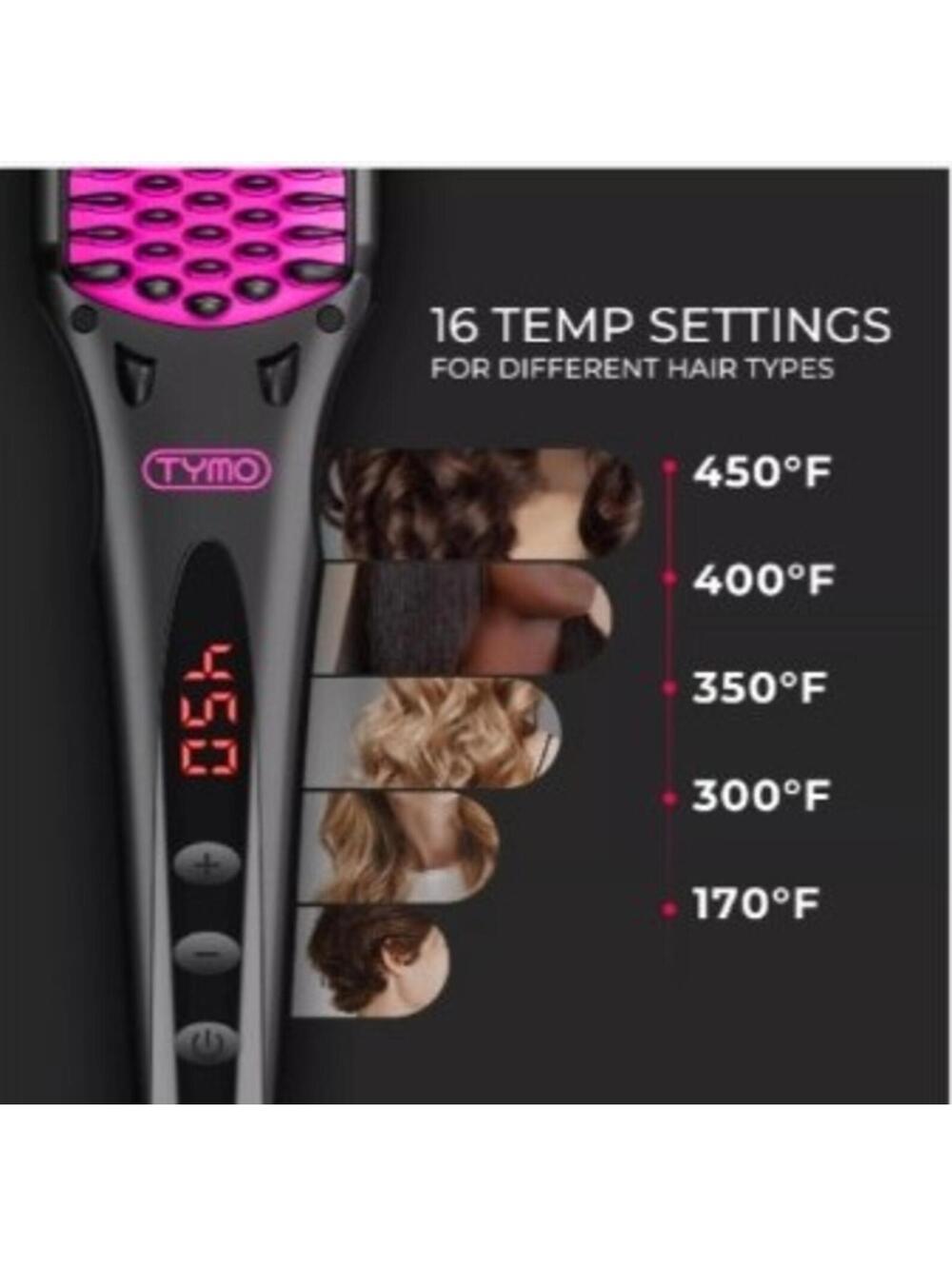 TYMO ionic straightening brush new pink black